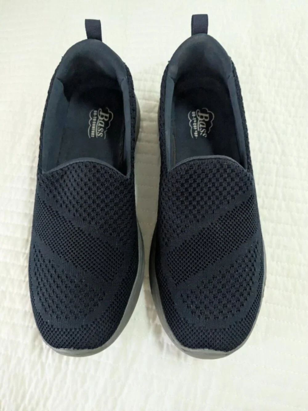 G.H. Bass Cruise Women's 9M Navy Knit Slip On Comfort Walking Shoes Discontinued
